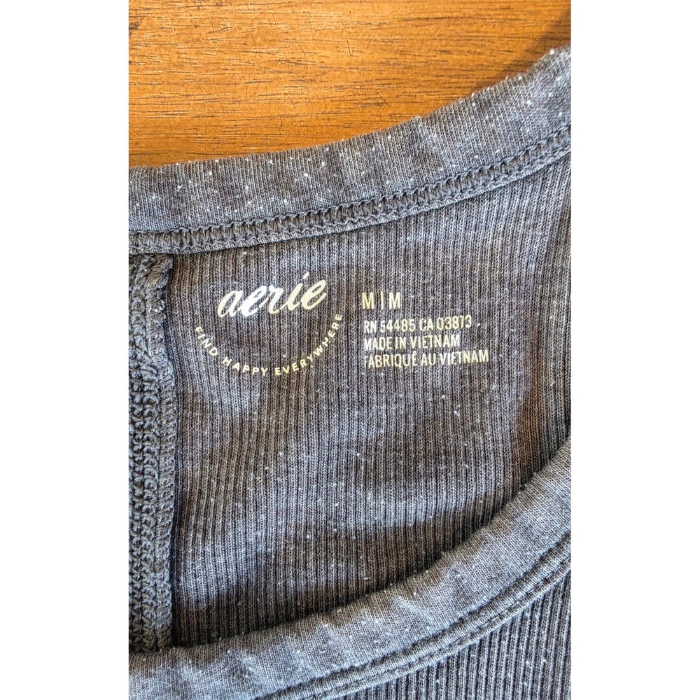 Aerie Womens Ribbed Tank Top Bundle of 3 Navy Pink Gray Size S/M Y2K Bella Retro - Picture 3 of 10